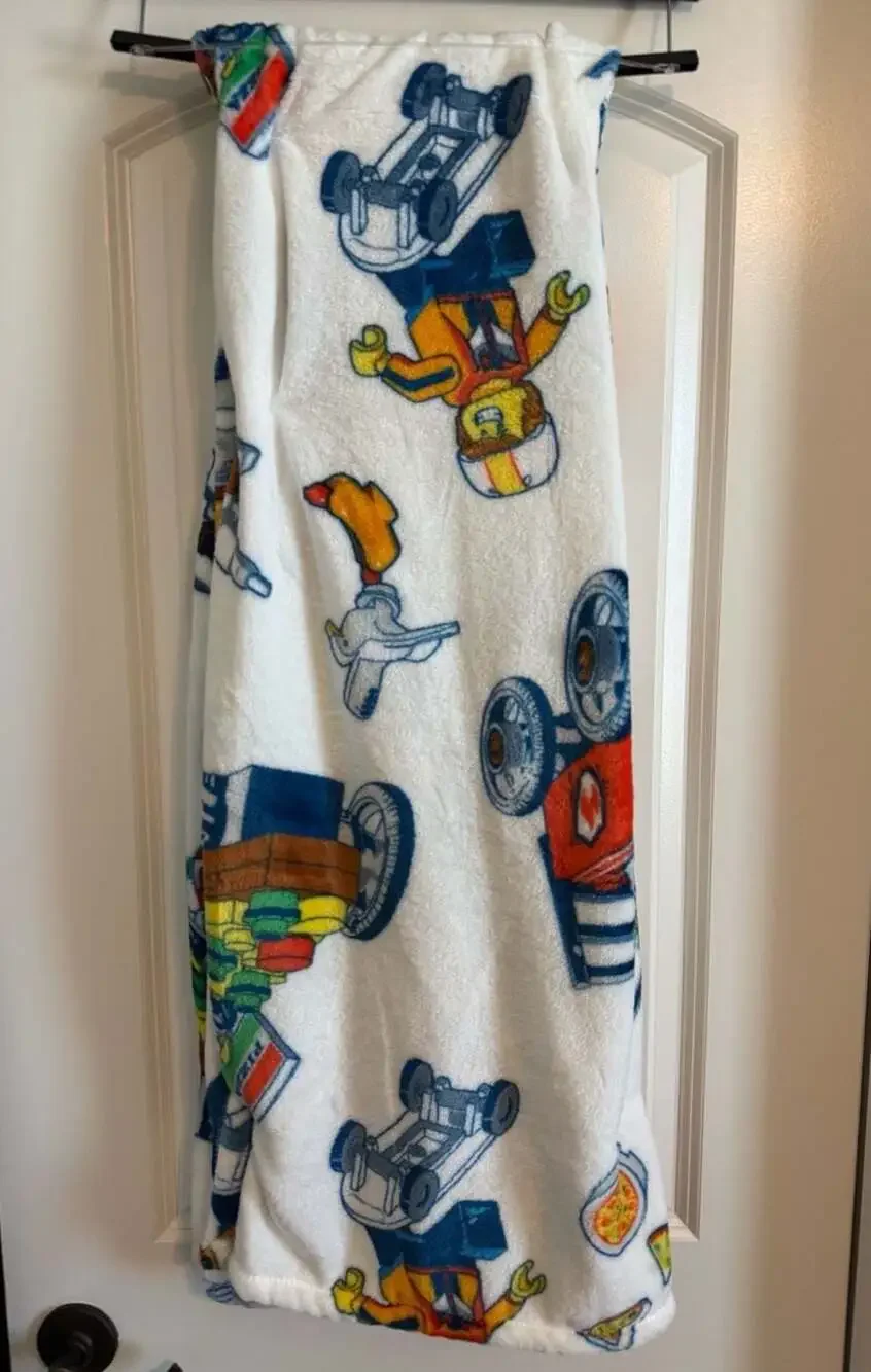 LEGO City Plush Throw Blanket 50 in x 70 in Super Soft